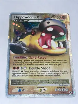 Pokemon Hippowdon LV.X Ultra Rare Holo Rising Rivals 107/111 130 HP Level Up - Image 1