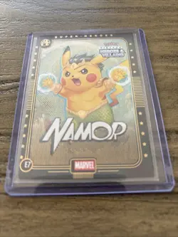 Namor (Pikachu) #E7 - Gold Holo - Heros & Villains Flash Edition Pokemon - Image 1