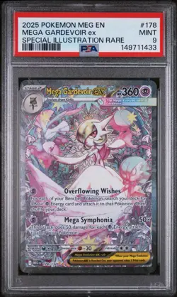 2025 POKEMON MEG EN-MEGA EVOLUTION #178 MEGA GARDEVOIR EX PSA 9 - Image 1
