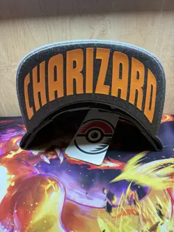 Pokemon Worlds Championships 2025 Anaheim Charizard Snapback Flat Brim Hat, New - Image 2