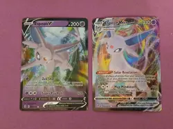 Pokemon Sword & Shield Evolving Skies Espeon V 064/203 & Espeon VMAX 065/203 - Image 1
