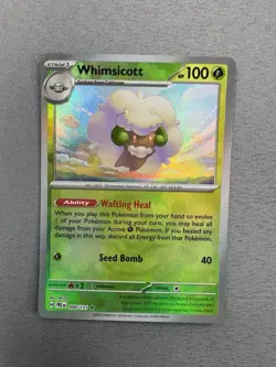 Whimsicott Reverse Holo Masterball 008/131 Pokemon Prismatic Evolutions MINT - Image 1