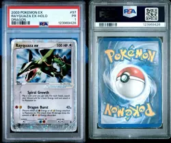 2003 POKEMON EX DRAGON #97 RAYQUAZA EX-HOLO PSA 1 - Image 3