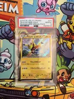 2016 Japanese Pokemon XY Promo Pikachu Libre Holo PSA 10 247/XY-P - Image 1