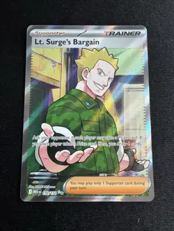 Pokemon Lt. Surge's Bargain 170/132 Full Art Trainer - Image 1