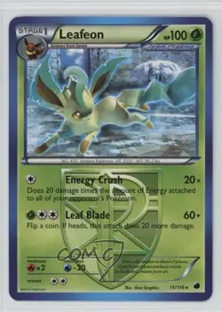 Cracked Ice Holo - Leafeon Pokemon Black & White Plasma Freeze #11 - Image 1