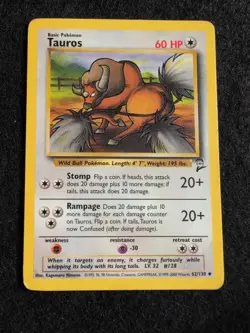 Tauros 62/130 Base Set 2 Pokemon - Image 1