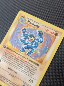 Pokemon Machamp 1st Edition Shadowless Base Set Holo 8/102 – Vintage WOTC - Image 2