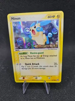 Minun 37/106 Pokemon Emerald Reverse Holo NM - Image 1