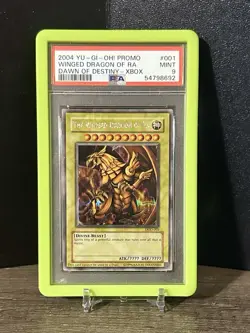 Yu-Gi-Oh TCG Winged Dragon of Ra 001 Dawn of Destiny Promo XBOX PSA 9 - Image 1