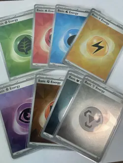 2025 Pokemon Prismatic Evolutions Set of 8 Holo Energy Cards NEAR MINT - Image 1