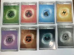 2025 Pokemon Prismatic Evolutions Set of 8 Holo Energy Cards NEAR MINT - Image 2