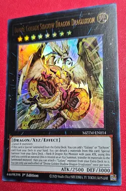 1x Yu-Gi-Oh! Divine Golden Shadow Dragon Dragluxion - MZTM-EN014 - Ultra-1st-NM - Image 1