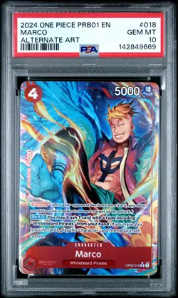2024 ONE PIECE PRB01-PREM BOOSTER -ONE PIECE CARD THE BEST- #018 MARCO PSA 10 - Image 1