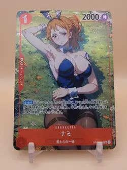 ❤ NAMI BUNNY One Piece Anime Waifu Card Girl Foil Doujin Holo ACG❤ - Image 1
