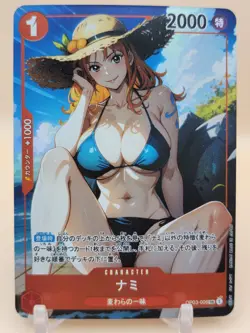 ❤ NAMI bikini One Piece Anime Waifu Card Girl Foil Doujin Holo ACG❤ - Image 1