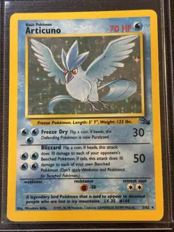 Pokemon Articuno Holo Rare 2/62 Fossil 70 HP 1999 Wizards English TCG Card - Image 1