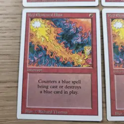 RED ELEMENTAL BLAST X4 MAGIC THE GATHERING REVISED VINTAGE MTG TRADING CARD #198 - Image 2