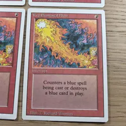 RED ELEMENTAL BLAST X4 MAGIC THE GATHERING REVISED VINTAGE MTG TRADING CARD #198 - Image 4