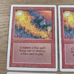 RED ELEMENTAL BLAST X4 MAGIC THE GATHERING REVISED VINTAGE MTG TRADING CARD #198 - Image 5