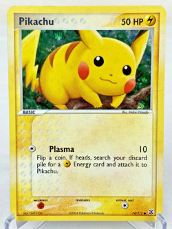 Pikachu 74/112 - EX FireRed & LeafGreen Reverse Holo Pokemon Card - MP / HP - Image 1