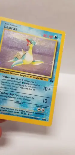 Lapras 10/62 Holo | Pokemon Fossil Set 1999 Vintage Card LP Played With - Image 4