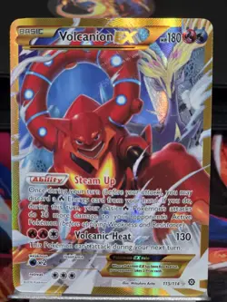 Pokemon Volcanion EX 115/114 Secret Rare Full Art Holo XY Steam Siege Card LP - Image 1