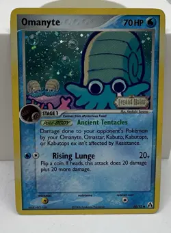 Omanyte 60/92 Legend Maker STAMPED Reverse Holo Pokemon Card - Image 1