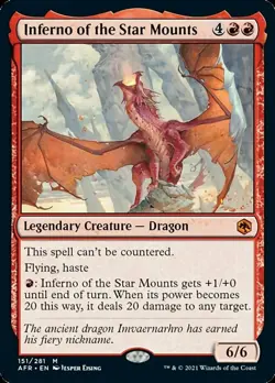 MTG Inferno of the Star Mounts - Foil, Adventures in the Forgotten Realms, Moder - Image 1