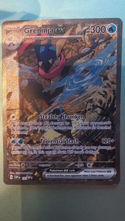 Pokemon Greninja EX 132 Promo Card Holo with Frogadier and Froakie Cosmo Foil NM - Image 2
