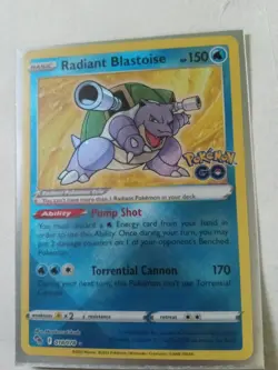 Pokemon TCG Radiant Blastoise Pokemon GO 018/078 Holo Radiant Rare - Image 4
