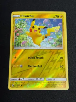 Pokemon TCG Hidden Fates PIKACHU 19/68 Reverse Holo - Image 1