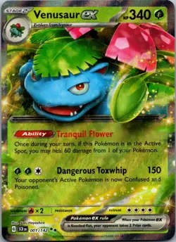 Venusaur ex 001/142 - SV07: Stellar Crown Pokemon Double Rare NM - Image 1
