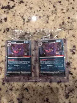 Pokemon Gengar GameStop Promo Stamped Card English SEALED X2 Swirl Near Tongue! - Image 1