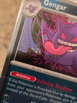 Pokemon Gengar GameStop Promo Stamped Card English SEALED X2 Swirl Near Tongue! - Image 3