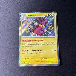 Pokemon TCG Card Pawmot 144/091 Paldean Fates Baby Shiny Holo - NM - Image 1