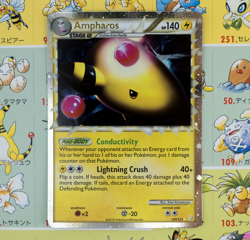 AMPHAROS PRIME HOLO HEARTGOLD & SOULSILVER HGSS POKEMON TCG 2010 105/123 LP - Image 1
