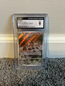 Pokemon Mr. Mime CGC 9 Mint Scarlet & Violet 151 179/165 2023 - Image 1