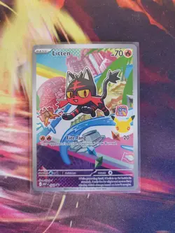 Litten 044 Pokemon First Partner Illustration Black Star Promo - Image 1