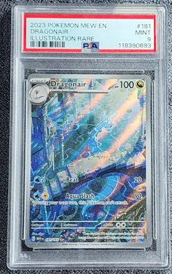 Pokemon TCG Dragonair 181/165 Scarlet & Violet 151 Illustration Rare Holo PSA 9 - Image 1