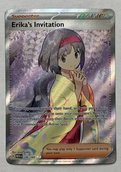 Pokemon Scarlet & Violet 151 Erika's Invitation 196/165 Full Art Ultra Rare NM - Image 1