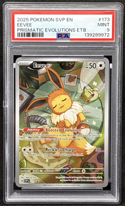 2025 Pokemon SVP EN - Prismatic Evolutions ETB Promo - Eevee - 173 - PSA 9 - Image 1