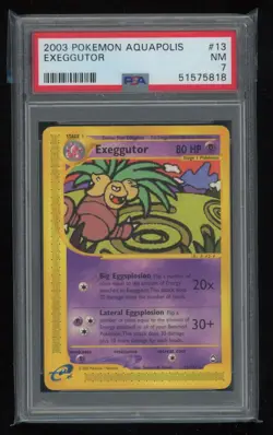 POKEMON Aquapolis EXEGGUTOR 13/147 Rare PSA 7 NM Vintage WOTC Low POP 1 - Image 1