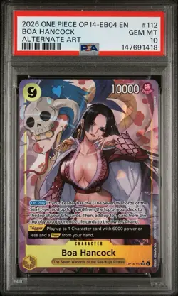 One Piece Boa Hancock OP14-112 Alt Art SR PSA10 - Image 1