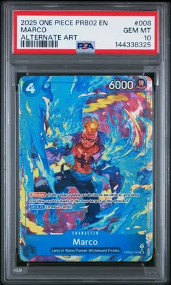 One Piece - Premium Booster Vol. 2 - Marco - PRB02-008 - PSA 10 - Image 1
