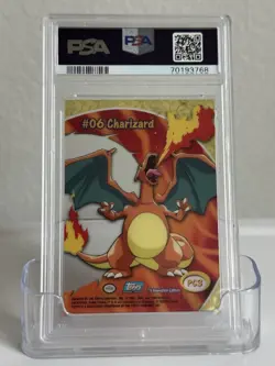 PSA 9 2000 Topps Pokemon T.V. ANIMATION CHARIZARD CLEAR CARDS PC3 MINT Card - Image 3