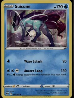 Suicune Holo Rare SWSH03: Darkness Ablaze 037/189 Water Holo Pokemon Card TCG - Image 1