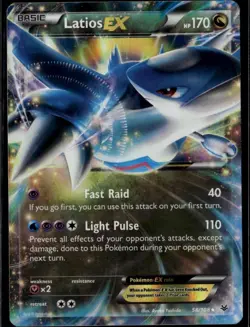 Latios EX Ultra Rare XY Roaring Skies 58/108 Dragon Holo Pokemon Card - Image 1