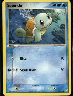 Squirtle 063/100 Common Crystal Guardians 63/100 Water Normal Pokemon Card - Image 1