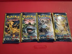 2016 POKEMON XY EVOLUTIONS 3 Card Mini Booster Packs Complete Pack Art Set All 4 - Image 4